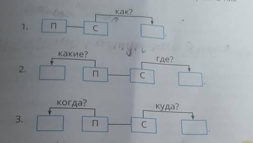 5. Составь и запиши предложения к схемам. Подчеркни в них​