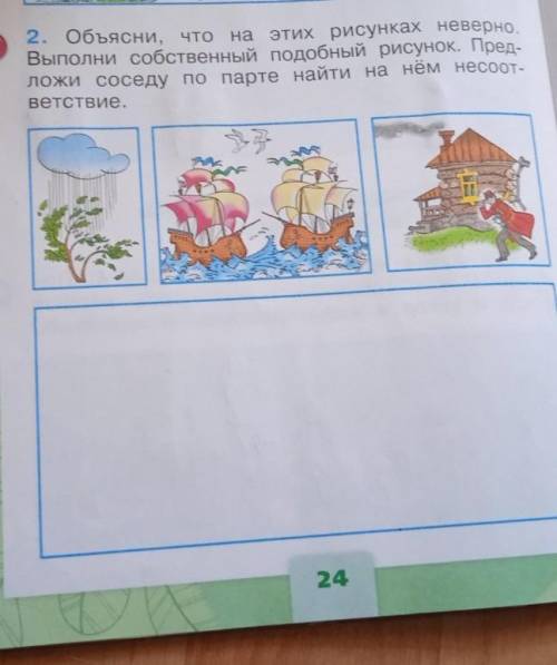 2. Объясни, что на этих рисунках неверно. Выполни собственный подобный рисунок. Пред-ложи соседу пo