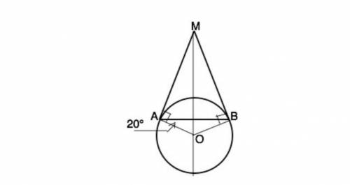 ЛЮДИ ! Из точки М к окружности с центром О проведены касательные МА и МВ. Найдите расстояние между т