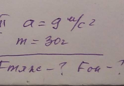 1.найти силу тяжіння, яка діє на тіло масою m m = 30 гF - ? 2. зраховувати силу опору повітря, якщо