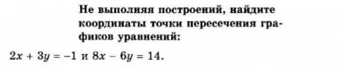 Не выполняя построений найдите точки пересечения линейных функций. С решением !