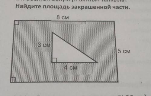 Найдите площадь закрашенной части.​