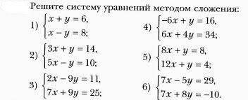 Решите задачу методом сложения