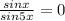 \frac{sinx}{sin5x}=0