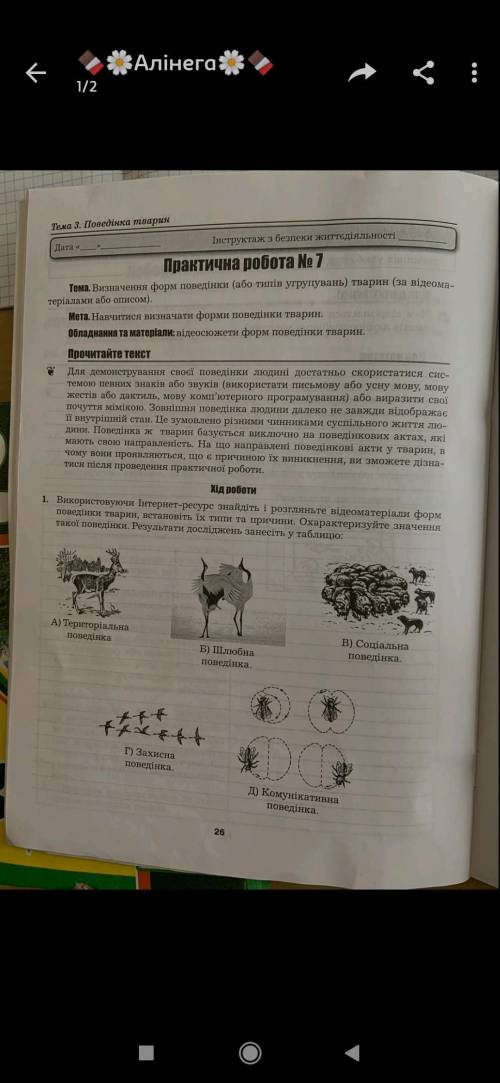 іть заповнити таблицю по тих тваринах шо на перших малюнках. ів