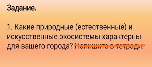 Задание на скрине (Город Алматы описывать) печатно, не в тетради, 2-3 примера ​