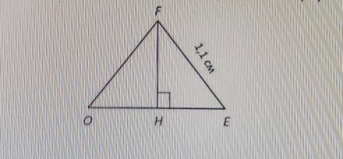 2. По данным рисунка найдите длину отрезка EH, если косинус угла Е треугольника FEO равен 0,7​