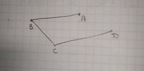 Отметьте точку В, расположенную на 6 клеток левее и на 1 клетку ниже точки А; точку С, расположенную