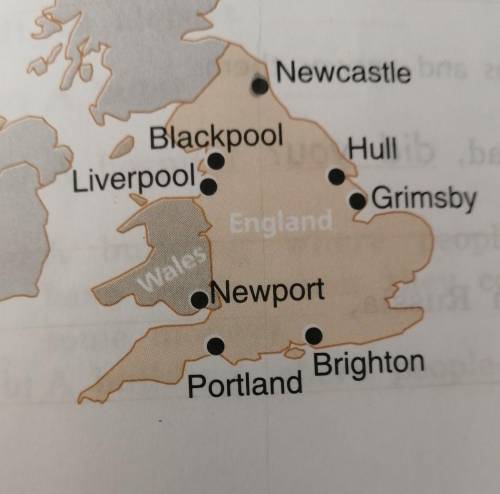 Look at the map of England and Wales and say what cities are situat- ed in the north, in the south,