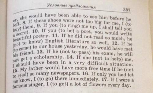 Добрий день, люди добрые .7) If she(to return) earlier , she would have been able to see him before