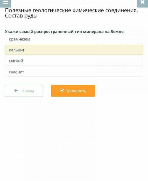 Полезные геологические химические соединения. Состав руды Укажи самый распространенный тип минерала