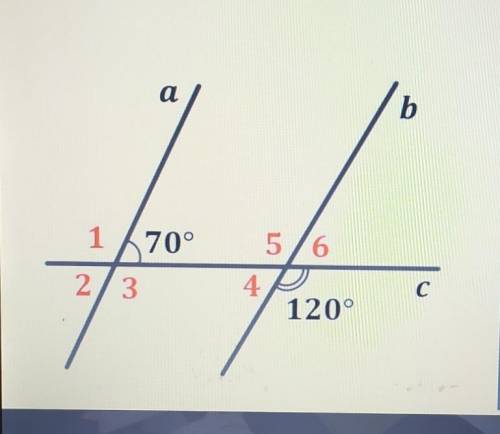 На рисунку позначено міри двох кутів, що утворилися при перетиніпрямих аib cічною d. Обчислітьміри в
