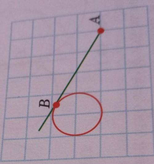 Найдите длину отрезка AB касательный. Стороны клеток равны 1.​