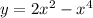 y=2x^{2} -x^{4}