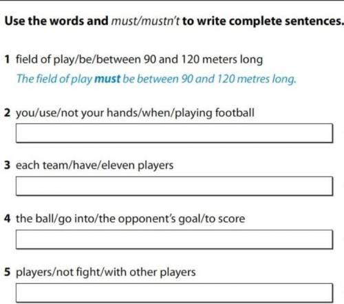 5 класс . Используйте слова должен (must) / не должен (mustn't) чтобы составить предложения, использ