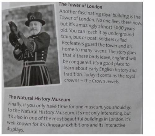 Read the text. Answer the questions in writing. 1. Which two buildings have got royal connection? 2.