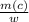 \frac{m(c)}{w}