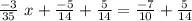 \frac{-3}{35}~x+\frac{-5}{14}+\frac{5}{14}=\frac{-7}{10}+\frac{5}{14}