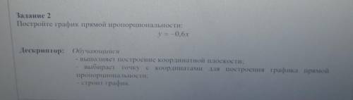 РЕШИТЬ Задание 2Постройте график прямой пропорциональности​