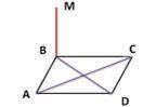 ABCD – квадрат. MB (ABCD). Продовжити речення: Відстанню між прямими ВМ і AD буде довжина відрізка… 