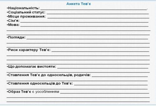 ДАЮ 75Б АНКЕТА ТЕВ'Є -МОЛОНЧАР