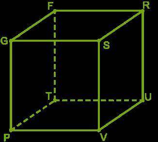 На рисунке изображён куб PTUVGFRS. Определи рёбра, которые параллельны ребру TU: