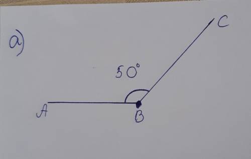 А)построй угол АВС,равны 50⁰ б)Проведите луч ВD так,чтобы АВD был острый,а угол CBD-прямымв)Проведит