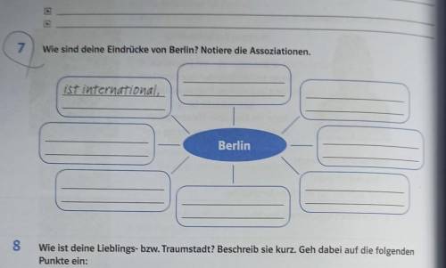 Wie sind deine Eindrücke von Berlin? Notiere die Assoziationen. вот номер 7​