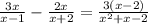 \frac{3x}{x-1} - \frac{2x}{x+2} =\frac{3(x-2)}{x^{2} +x-2}