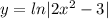 y = ln|2 {x}^{2} - 3 |