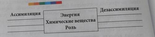 1 • Заполни втетради схему.ЭнергияХимические веществаРоль​