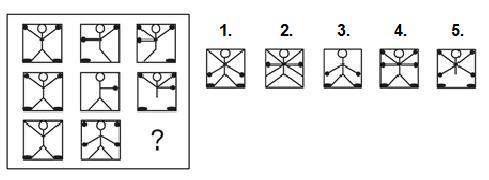 Какая из 5 фигур должна занят свободное место?