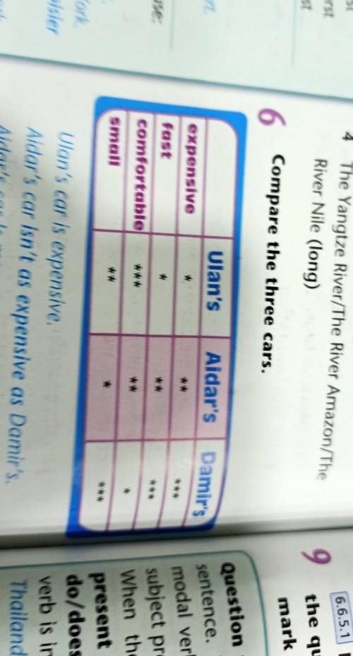 Make comparions with your partner , as in the example. , ​