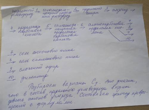 нужно сдать завтра работу: Составить и осуществить цепочку превращений. Вариант С2 На картинках шабл