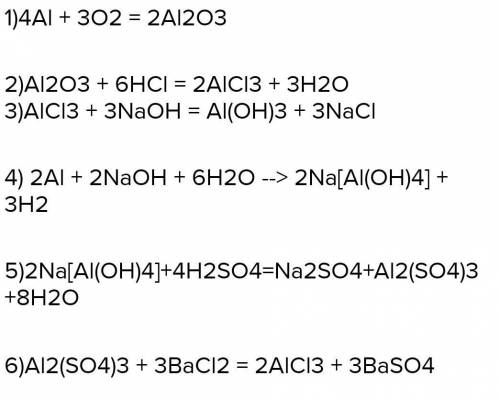 Al->Al2O3->AlCl3->Al(OH)3​