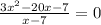 \frac{3x^{2} - 20x - 7}{x-7} = 0