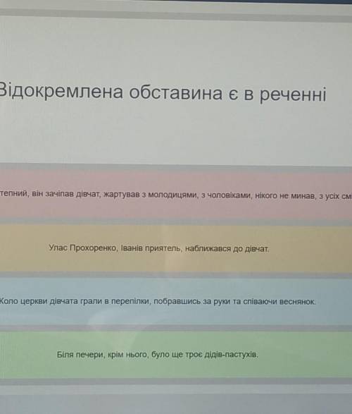 Відокремлена обставина є в речені​