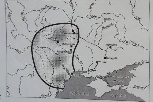 Яка ознака притаманна носіям археологічної ку-льтури, що її територіязаштрихована на карті?A Спорудж