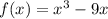 f(x) = {x}^{3} - 9x