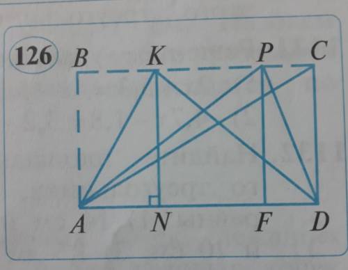 Объясните почему площади треугольника akd ABC и A CD на рисунке 126 равна сделайте вывод ​