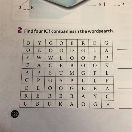 Find four ICT companies in the wordsearch.