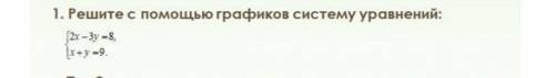 1. Решите с графиков систему уравнений​