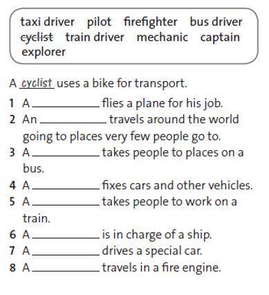 английский  Заполните пропуски в предложениях подходящими профессиями из рамочки.