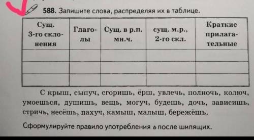 .Запишите слова,распределяя их в таблице​