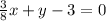 \frac{3}{8}x + y - 3 = 0