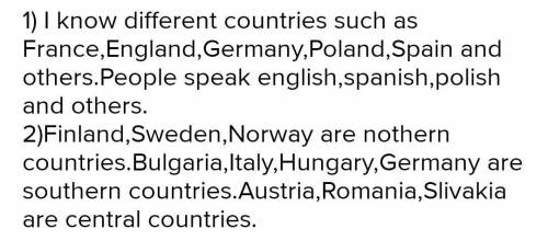 1 What Euroреan countries do you know? How do you calI their people? What languages do people speak