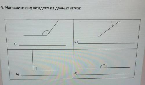 9. Напишите вид каждого из данных углов:​