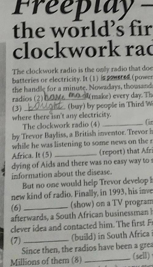 The passive . Preposition + word Pronunciation - Sentence stressThings that changed the worldhe verb