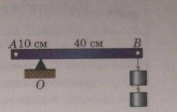 з якою масою тягар треба підвісити до короткогоплеча важеля у точці А (малюнок зверху), якщо до довг