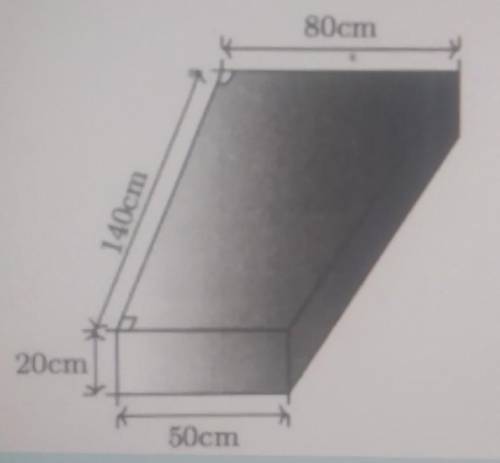 Найдите объем (dm*) прямой призмы,изображенной на рисунке.​